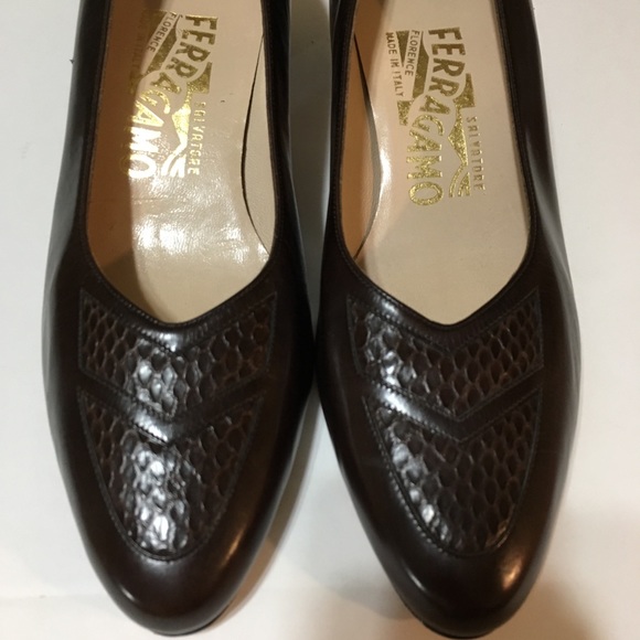 New Authentic Salvatore Ferragamo Brown Leather 7B - Picture 6 of 8